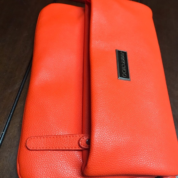 Bright Coral Orange Jimmy Choo Bag NWOT - Picture 4 of 8